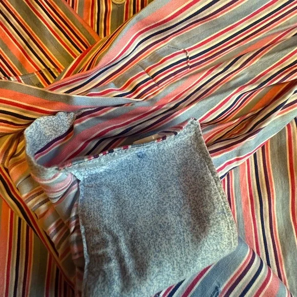 Bugatchi Men's Striped Shirt in Pink, Blue, and White - Picture 3 of 8